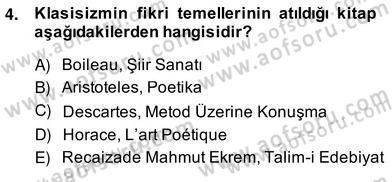 Eleştiri Kuramları Dersi 2013 - 2014 Yılı (Vize) Ara Sınav Soruları 4. Soru