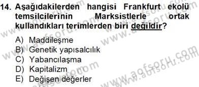 Eleştiri Kuramları Dersi 2013 - 2014 Yılı Tek Ders Sınav Soruları 14. Soru