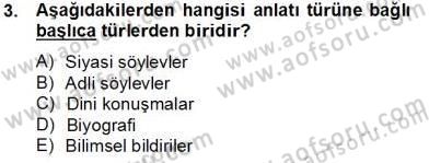 Eleştiri Kuramları Dersi 2013 - 2014 Yılı Tek Ders Sınav Soruları 3. Soru