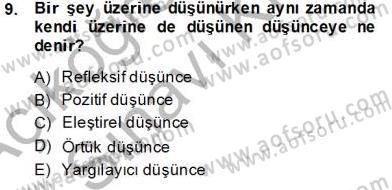 Eleştiri Kuramları Dersi 2013 - 2014 Yılı Tek Ders Sınav Soruları 9. Soru