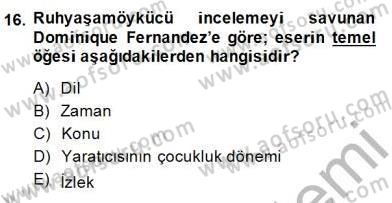Eleştiri Kuramları Dersi 2014 - 2015 Yılı (Vize) Ara Sınav Soruları 16. Soru