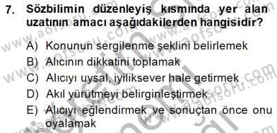 Eleştiri Kuramları Dersi 2014 - 2015 Yılı (Vize) Ara Sınav Soruları 7. Soru