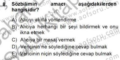 Eleştiri Kuramları Dersi 2014 - 2015 Yılı (Vize) Ara Sınav Soruları 8. Soru