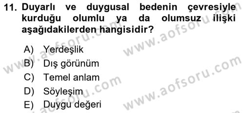 Eleştiri Kuramları Dersi 2015 - 2016 Yılı Tek Ders Sınav Soruları 11. Soru