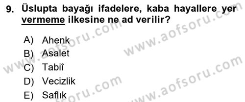 Eleştiri Kuramları Dersi 2017 - 2018 Yılı (Final) Dönem Sonu Sınav Soruları 9. Soru