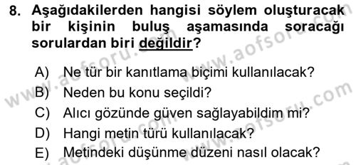 Eleştiri Kuramları Dersi 2018 - 2019 Yılı (Vize) Ara Sınav Soruları 8. Soru