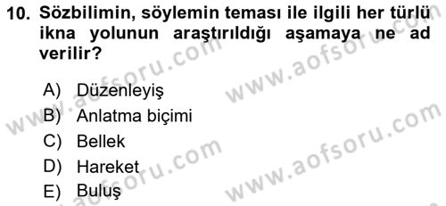 Eleştiri Kuramları Dersi 2018 - 2019 Yılı Yaz Okulu Sınav Soruları 10. Soru