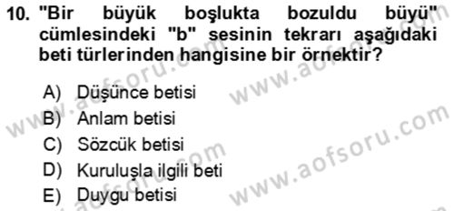Eleştiri Kuramları Dersi 2021 - 2022 Yılı (Vize) Ara Sınav Soruları 10. Soru