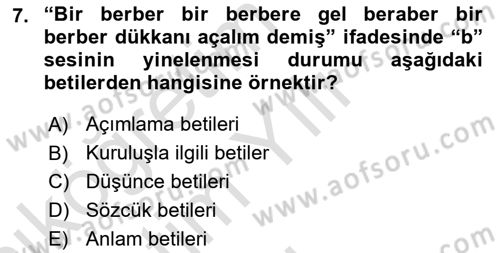 Eleştiri Kuramları Dersi 2021 - 2022 Yılı Yaz Okulu Sınav Soruları 7. Soru