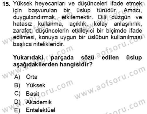Eleştiri Kuramları Dersi 2023 - 2024 Yılı (Vize) Ara Sınav Soruları 15. Soru