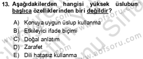 Eleştiri Kuramları Dersi 2023 - 2024 Yılı (Final) Dönem Sonu Sınav Soruları 13. Soru
