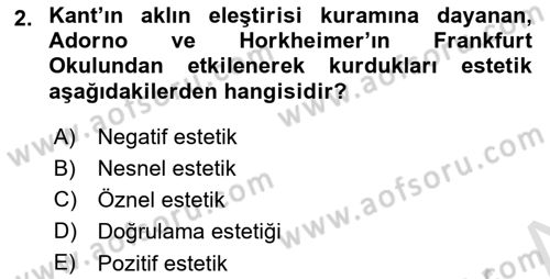 Eleştiri Kuramları Dersi 2023 - 2024 Yılı Yaz Okulu Sınav Soruları 2. Soru