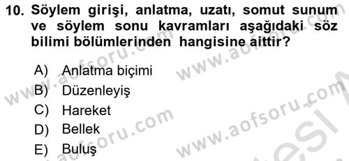 Eleştiri Kuramları Dersi 2024 - 2025 Yılı (Vize) Ara Sınav Soruları 10. Soru