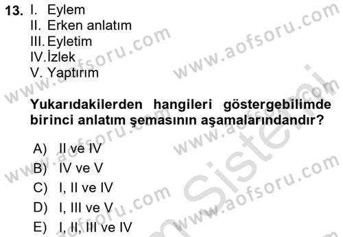 Eleştiri Kuramları Dersi 2025 - 2026 Yılı (Final) Dönem Sonu Sınav Soruları 13. Soru
