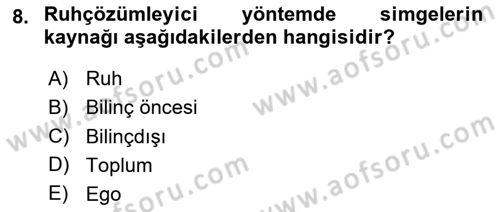 Eleştiri Kuramları Dersi 2025 - 2026 Yılı (Final) Dönem Sonu Sınav Soruları 8. Soru