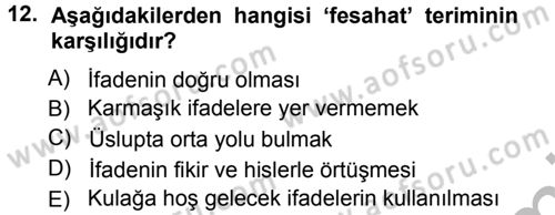 Eleştiri Tarihi Dersi Ara Sınavı Deneme Sınav Soruları 12. Soru