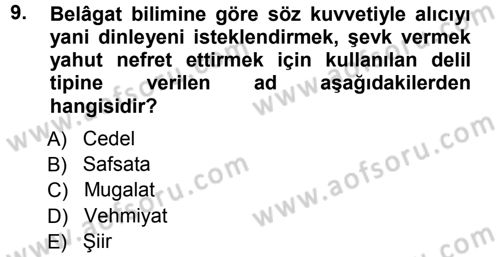 Eleştiri Tarihi Dersi Ara Sınavı Deneme Sınav Soruları 9. Soru
