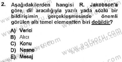 Eleştiri Tarihi Dersi 2012 - 2013 Yılı Tek Ders Sınav Soruları 2. Soru
