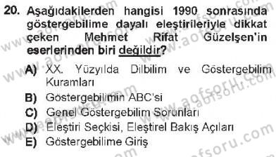 Eleştiri Tarihi Dersi 2012 - 2013 Yılı Tek Ders Sınav Soruları 20. Soru