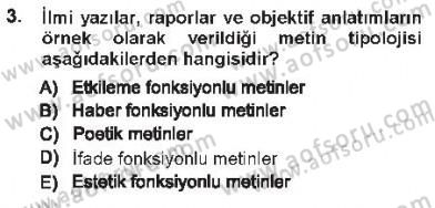 Eleştiri Tarihi Dersi 2012 - 2013 Yılı Tek Ders Sınav Soruları 3. Soru