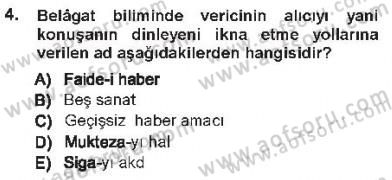 Eleştiri Tarihi Dersi 2012 - 2013 Yılı Tek Ders Sınav Soruları 4. Soru