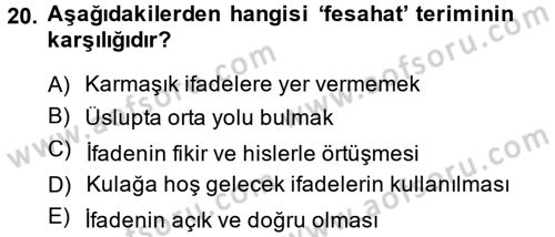 Eleştiri Tarihi Dersi 2014 - 2015 Yılı (Vize) Ara Sınav Soruları 20. Soru