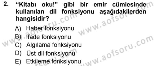 Eleştiri Tarihi Dersi 2014 - 2015 Yılı Tek Ders Sınav Soruları 2. Soru