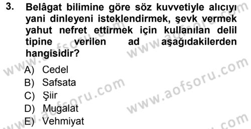 Eleştiri Tarihi Dersi 2014 - 2015 Yılı Tek Ders Sınav Soruları 3. Soru