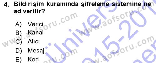 Eleştiri Tarihi Dersi 2015 - 2016 Yılı (Final) Dönem Sonu Sınav Soruları 4. Soru