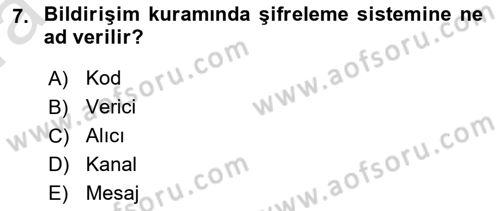 Eleştiri Tarihi Dersi 2021 - 2022 Yılı (Vize) Ara Sınavı 7. Soru