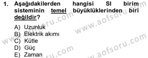 Teknolojinin Bilimsel İlkeleri 1 Dersi 2012 - 2013 Yılı (Final) Dönem Sonu Sınav Soruları 1. Soru