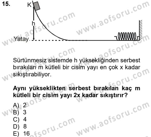 Teknolojinin Bilimsel İlkeleri 1 Dersi 2012 - 2013 Yılı (Final) Dönem Sonu Sınav Soruları 15. Soru