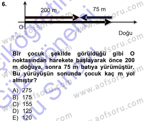 Teknolojinin Bilimsel İlkeleri 1 Dersi 2012 - 2013 Yılı (Final) Dönem Sonu Sınav Soruları 6. Soru