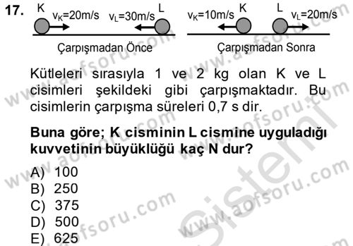 Teknolojinin Bilimsel İlkeleri 1 Dersi 2013 - 2014 Yılı Tek Ders Sınav Soruları 17. Soru
