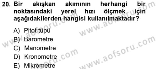 Teknolojinin Bilimsel İlkeleri 1 Dersi 2013 - 2014 Yılı Tek Ders Sınav Soruları 20. Soru