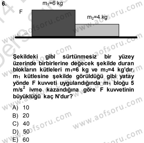 Teknolojinin Bilimsel İlkeleri 1 Dersi 2013 - 2014 Yılı Tek Ders Sınav Soruları 6. Soru