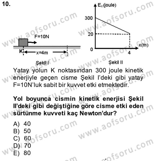 Teknolojinin Bilimsel İlkeleri 1 Dersi 2014 - 2015 Yılı (Final) Dönem Sonu Sınav Soruları 10. Soru