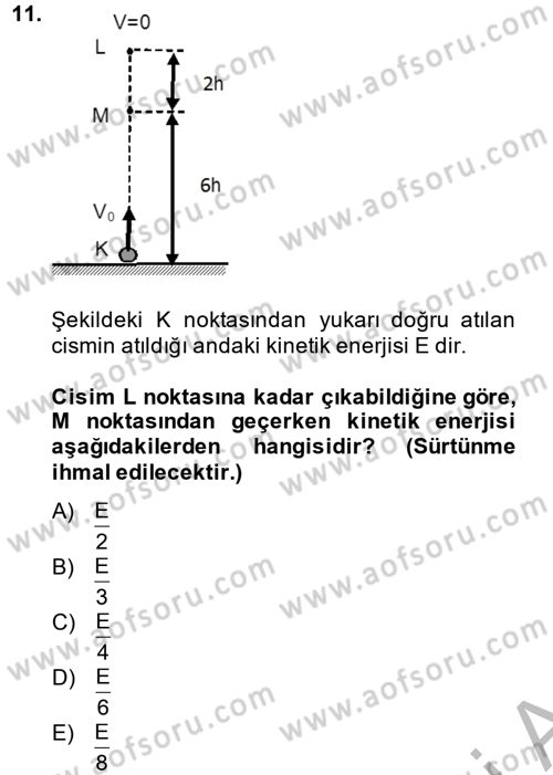 Teknolojinin Bilimsel İlkeleri 1 Dersi 2014 - 2015 Yılı (Final) Dönem Sonu Sınav Soruları 11. Soru