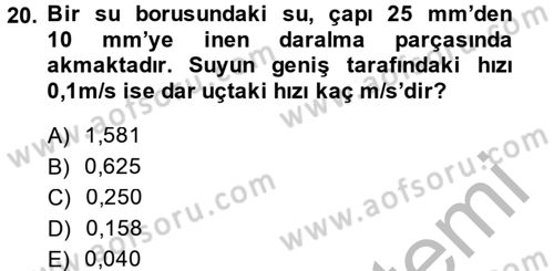 Teknolojinin Bilimsel İlkeleri 1 Dersi 2014 - 2015 Yılı (Final) Dönem Sonu Sınav Soruları 20. Soru