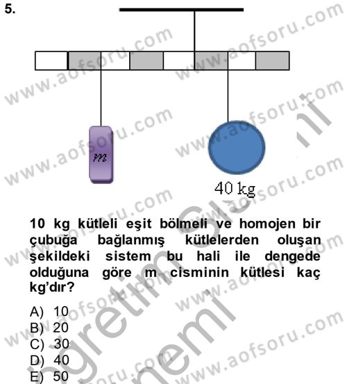 Teknolojinin Bilimsel İlkeleri 1 Dersi 2014 - 2015 Yılı (Final) Dönem Sonu Sınav Soruları 5. Soru