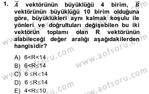 Teknolojinin Bilimsel İlkeleri 1 Dersi 2014 - 2015 Yılı Tek Ders Sınav Soruları 1. Soru