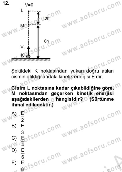 Teknolojinin Bilimsel İlkeleri 1 Dersi 2014 - 2015 Yılı Tek Ders Sınav Soruları 12. Soru