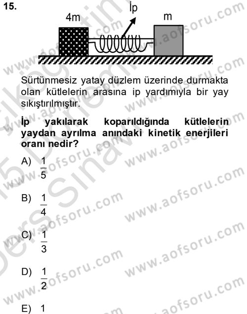 Teknolojinin Bilimsel İlkeleri 1 Dersi 2014 - 2015 Yılı Tek Ders Sınav Soruları 15. Soru