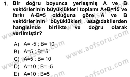 Teknolojinin Bilimsel İlkeleri 1 Dersi 2015 - 2016 Yılı (Vize) Ara Sınavı 1. Soru