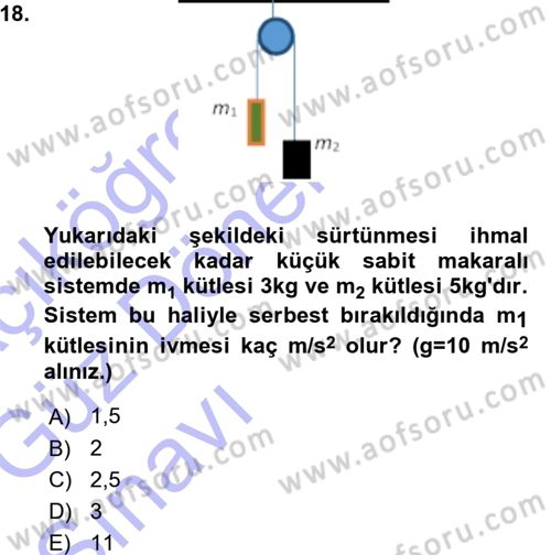 Teknolojinin Bilimsel İlkeleri 1 Dersi 2015 - 2016 Yılı (Vize) Ara Sınavı 18. Soru