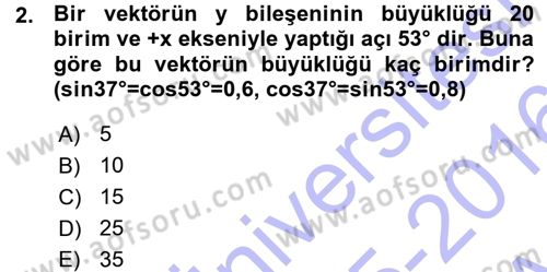 Teknolojinin Bilimsel İlkeleri 1 Dersi 2015 - 2016 Yılı (Vize) Ara Sınavı 2. Soru