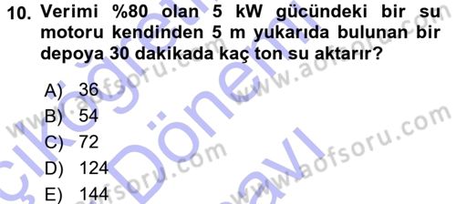 Teknolojinin Bilimsel İlkeleri 1 Dersi 2015 - 2016 Yılı (Final) Dönem Sonu Sınav Soruları 10. Soru
