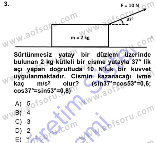 Teknolojinin Bilimsel İlkeleri 1 Dersi 2015 - 2016 Yılı (Final) Dönem Sonu Sınav Soruları 3. Soru