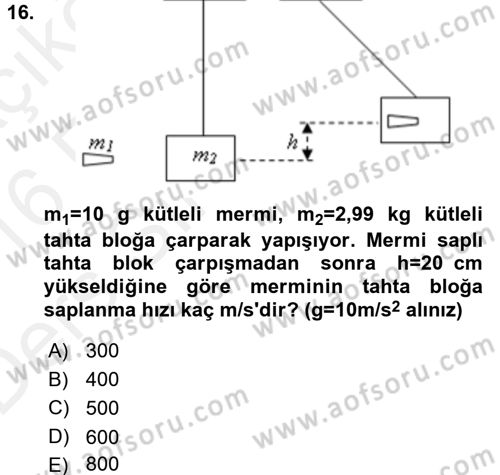 Teknolojinin Bilimsel İlkeleri 1 Dersi 2015 - 2016 Yılı Tek Ders Sınav Soruları 16. Soru