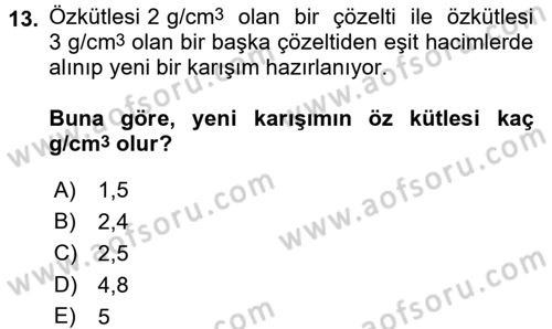 Teknolojinin Bilimsel İlkeleri 1 Dersi 2016 - 2017 Yılı (Final) Dönem Sonu Sınav Soruları 13. Soru